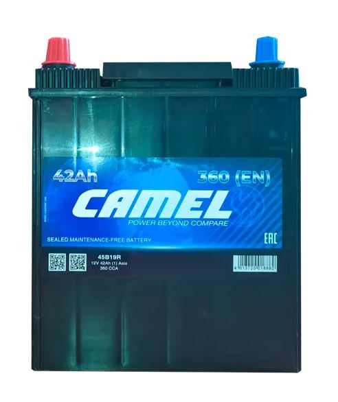 Аккумулятор CAMEL 45B19R 42 А/ч пр.п.
