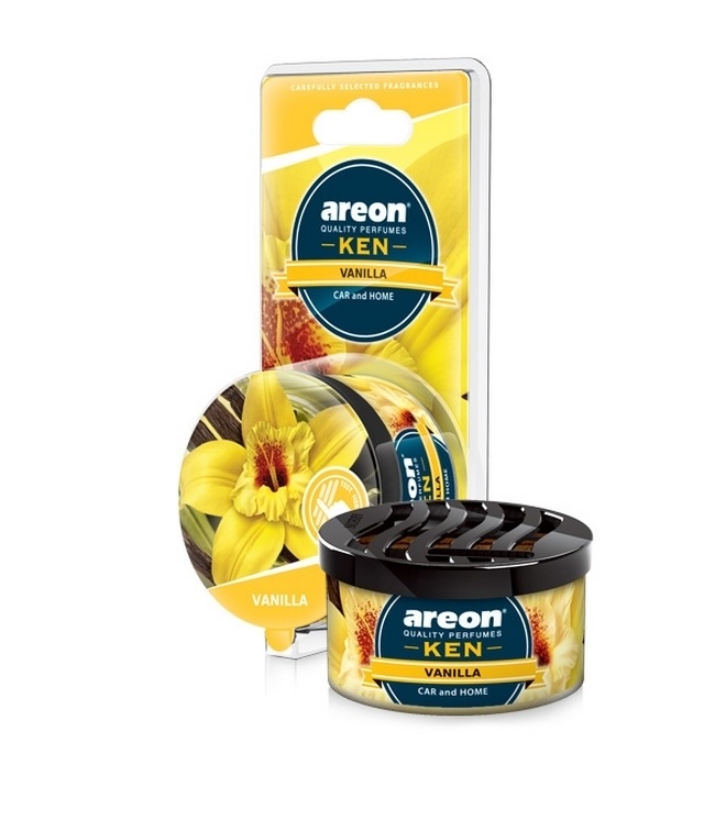 Ароматизатор  AREON Ken Blister Vanilla Black Цветочный гелевый  универсальный 35гр